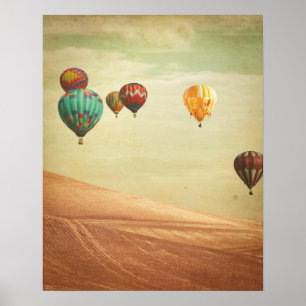 LUFTBALLONGERNA i HIMLAR Poster