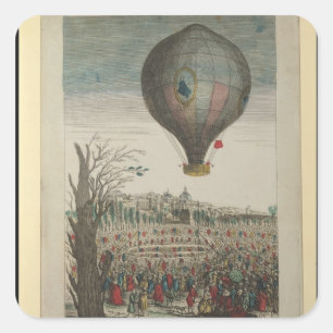 Luftballongexperiment Fyrkantigt Klistermärke