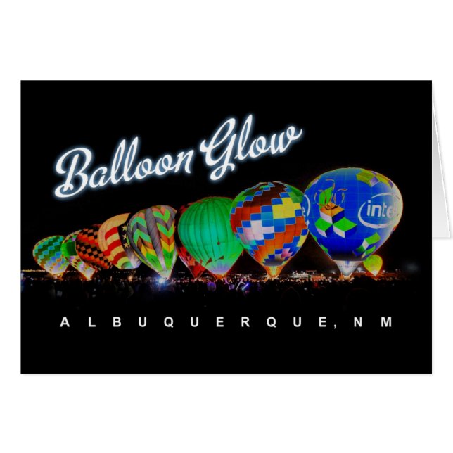 Luftballongglöd Albuquerque, NM Hälsningskort (Framsidan Horizontal)