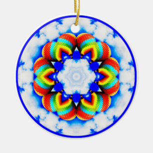 LuftballongKaleidoscopeprydnad Julgransprydnad Keramik