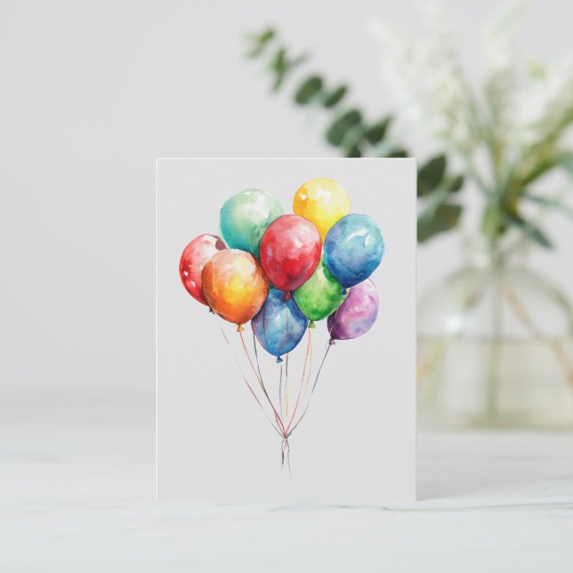 Luftballons Vykort (Stående Fram)