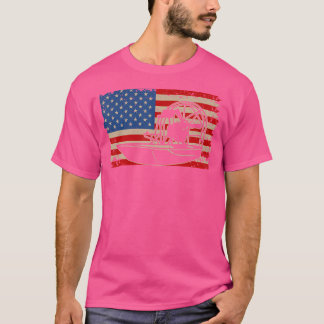 Luftbåtsamerika Flagga I Patriotisk Luftbåtskapten T Shirt