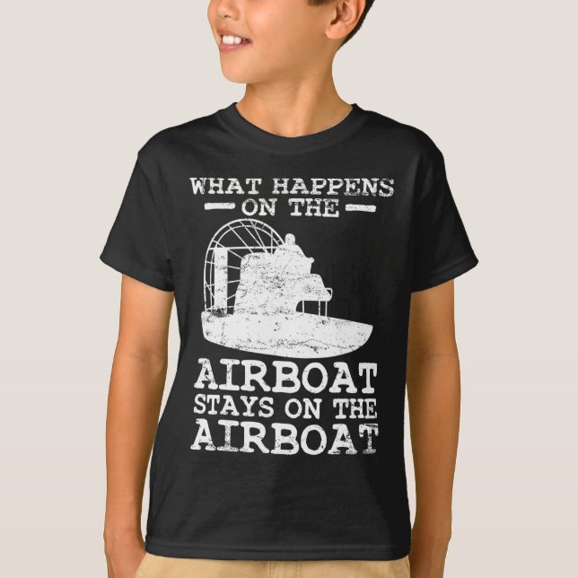 Luftbåtsbåt Kapten Båttur Vintage  T Shirt (Framsida)