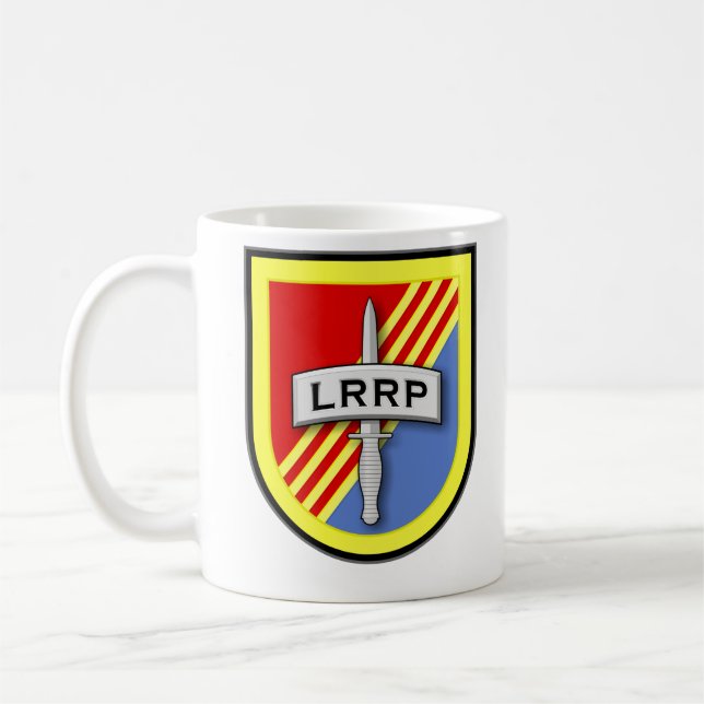 luftburen 173d - LRRPs för 74th infanteri prålig Kaffemugg (Vänster)
