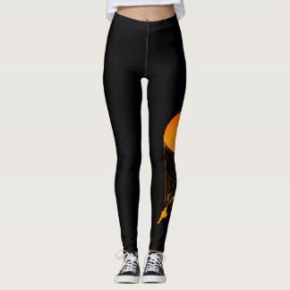 Luftburen damasker"Parachutiste" svart/orange Leggings