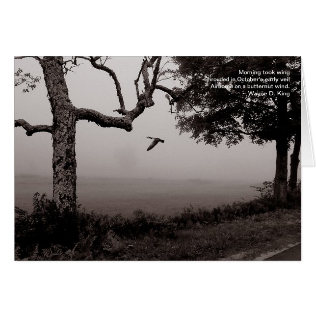 Luftburen på en butternut-vind hälsningskort (Framsidan Horizontal)