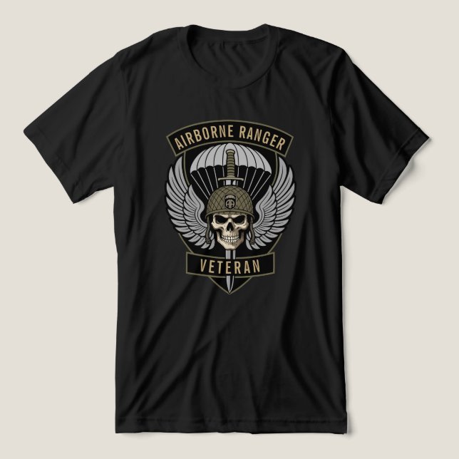 Luftburen Ranger-veteran T Shirt (Design Framsida)