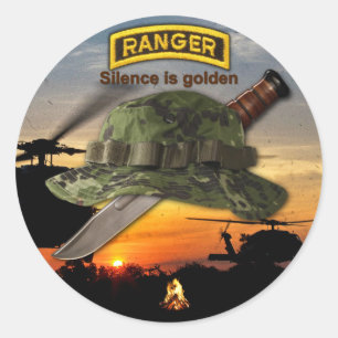 Luftburen skogsvaktare LRRP Recon LRRPS för armé Runt Klistermärke