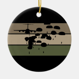 Luftburet hopp julgransprydnad keramik