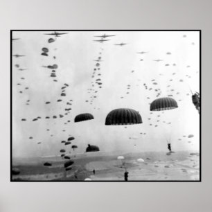 Luftburet Uppdrag under WW2-målning Poster