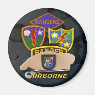 Luftburna skogsväktare i 75:e-patronvieraner ww2- magnet