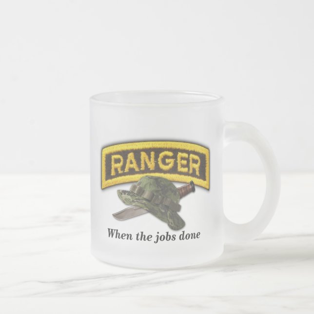 Luftburna skogsvaktare LRRPS recon LRS för armé Frostad Glasmugg (Höger)