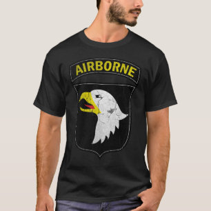 Luftburna skrikig örn för armé 101 tee shirt