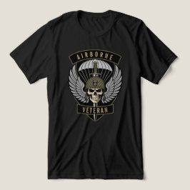 Luftburna veteran elit fallskärmsjägare t shirt