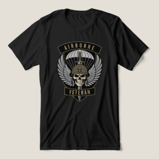 Luftburna veteran elit fallskärmsjägare t shirt