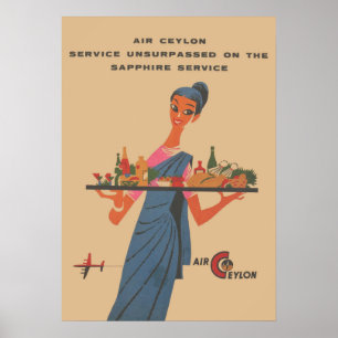 LuftCeylon vintage affisch