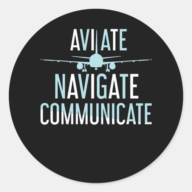 Luftfart Runt Klistermärke (Framsida)