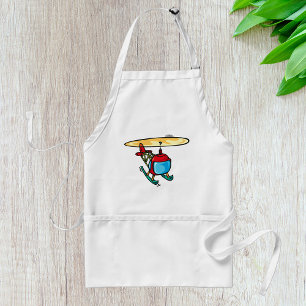 Luftfartsdesign för Cute Red Helicopter Roligt Förkläde