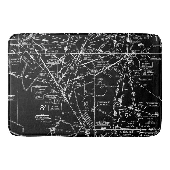 Luftfartsdiagram Badrumsmatta (Framsidan)