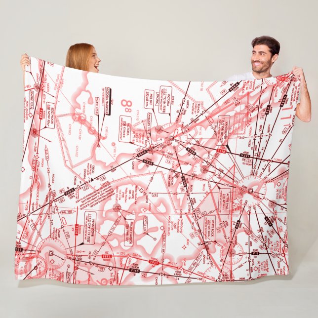 Luftfartsdiagram Fleecefilt (På plats)