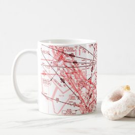 Luftfartsdiagram kaffe mugg