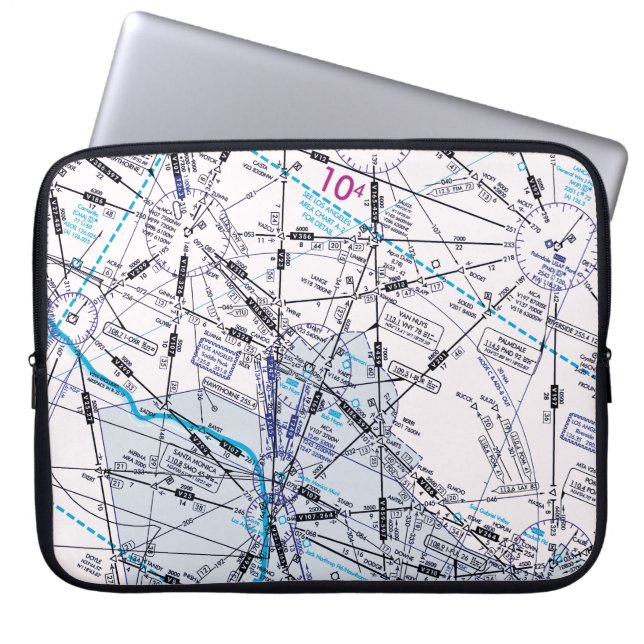 Luftfartsdiagram Laptop Fodral (Framsidan)