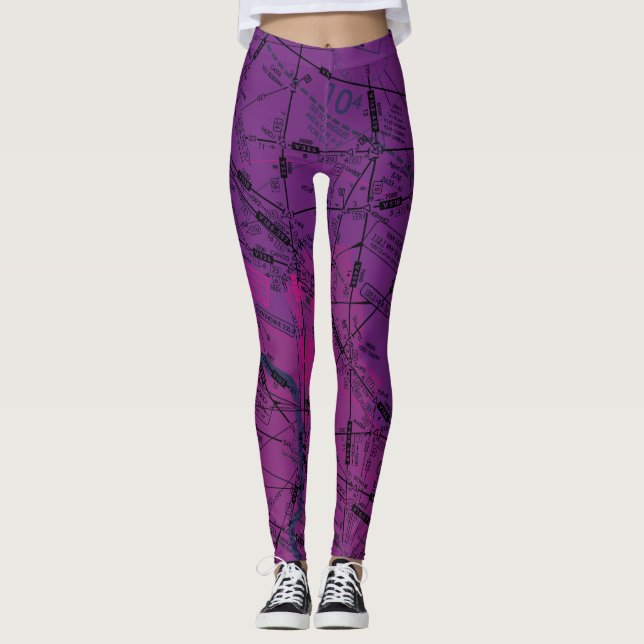 Luftfartsdiagram Leggings (Framsida)