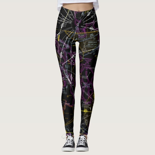 Luftfartsdiagram Leggings (Framsida)