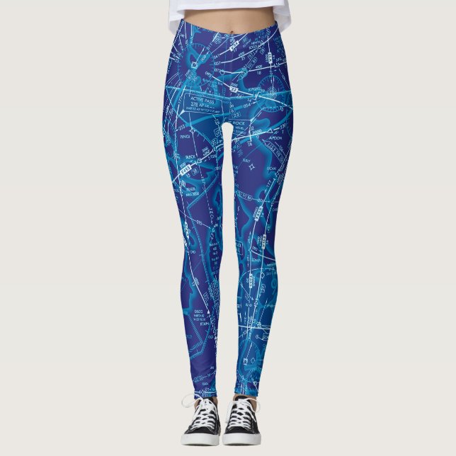 Luftfartsdiagram Leggings (Framsida)