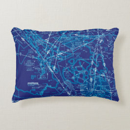 Luftfartsdiagram Prydnadskudde