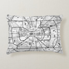 Luftfartsdiagram Prydnadskudde