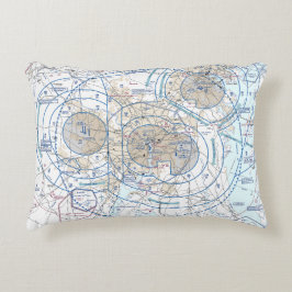 Luftfartsdiagram Prydnadskudde