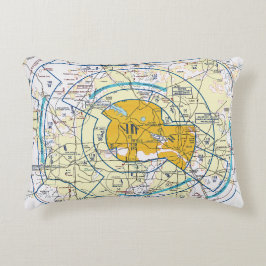 Luftfartsdiagram Prydnadskudde