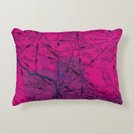 Luftfartsdiagram Prydnadskudde