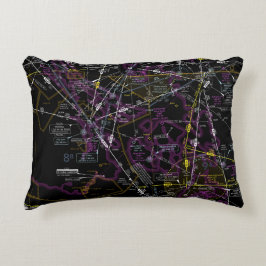 Luftfartsdiagram Prydnadskudde