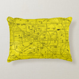 Luftfartsdiagram Prydnadskudde