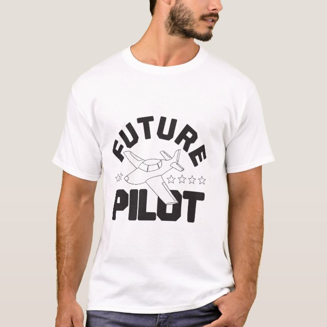 Luftfartsflyget i för barn med hög framtid Flygpla T Shirt (Framsida)