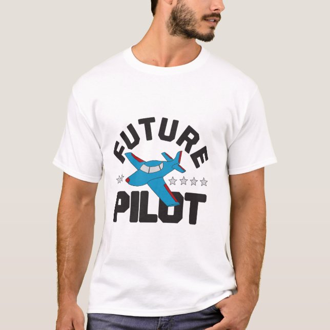 Luftfartsflyget i för barn med hög framtid Flygpla T Shirt (Framsida)