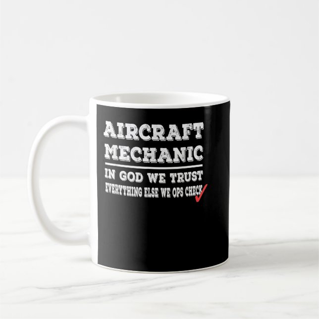 Luftfartsmekanism i Gud vi litar på Kaffemugg (Vänster)