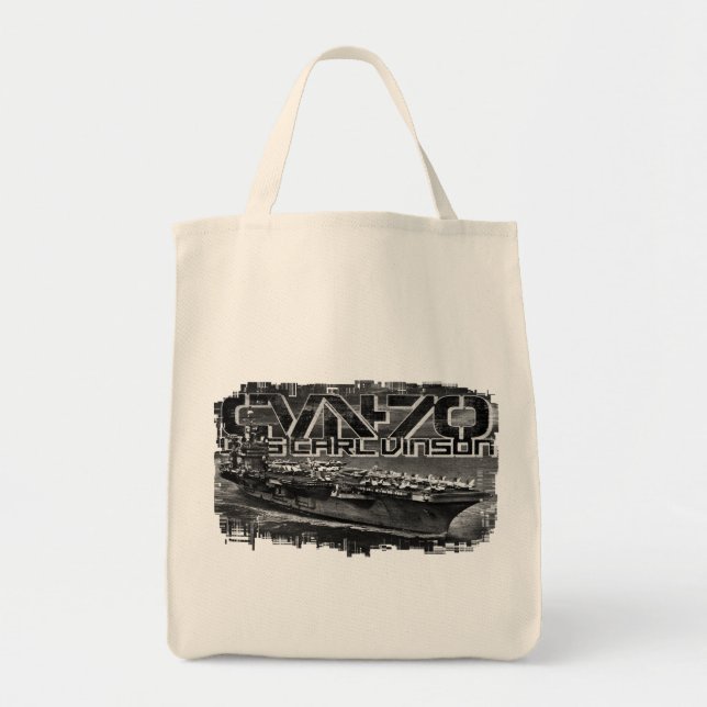 Luftfartyg Carl Vinson Tote Bag Tygkasse (Framsidan)