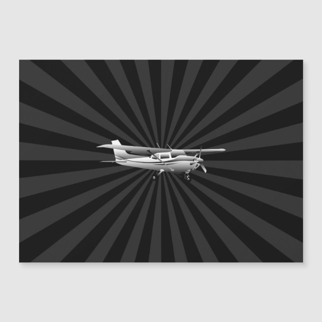 Luftfartyg Cessna Silhouette Flies Sunburst Decor (Framsida)