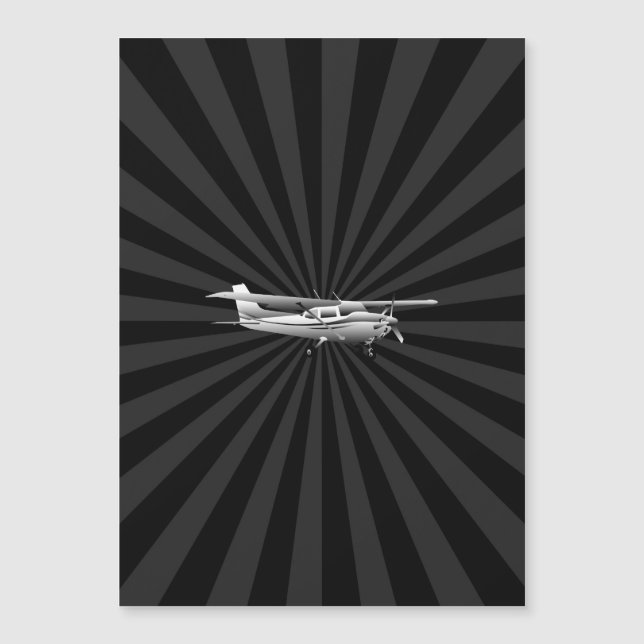 Luftfartyg Cessna Silhouette Flies Sunburst Decor (Framsida)