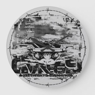 Luftfartyg D.D.Eisenhower Acrylic Wall Clock Stor Klocka