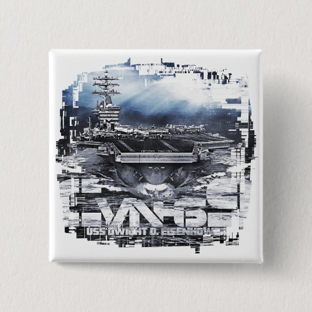 Luftfartyg Dwight D. Eisenhower Button Knapp (Framsida)