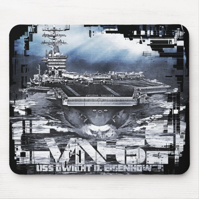 Luftfartyg Dwight D. Eisenhower Mousepad Musmatta (Framsidan)