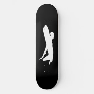 Luftfartyg Jet Liner Silhouette som flyger svart d Mini Skateboard Bräda 18,5 Cm