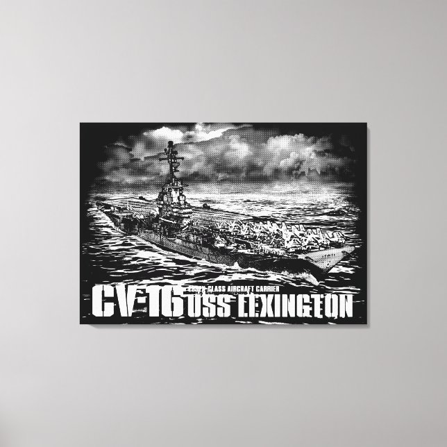 Luftfartyg Lexington Wrappedcanvas Canvastryck (Framsida)