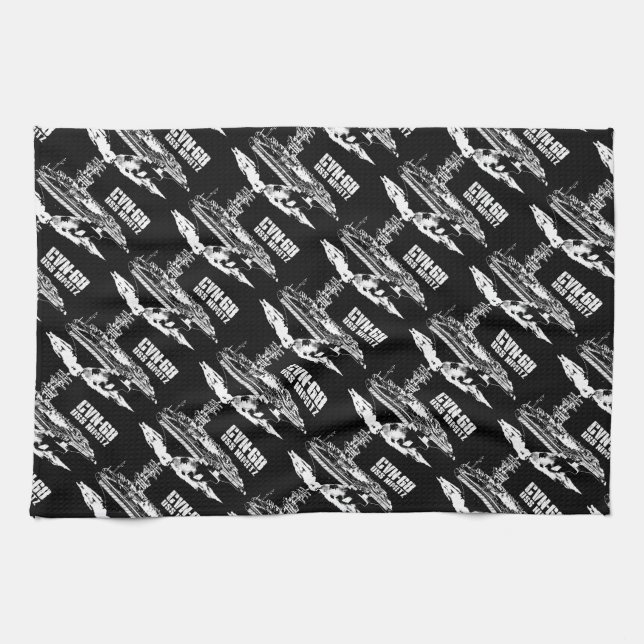 Luftfartyg Nimitz Dawsonsf kitchentowel Kökshandduk (Horisontell)