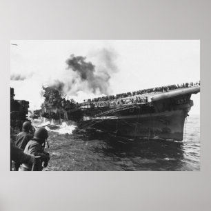 Luftfartyg USS Franklin (CV-13) Pearl Harbour Poster