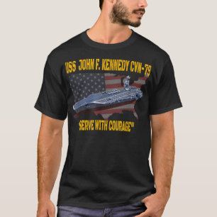 Luftfartyg USS John F. Kennedy CVN79 Veteran T Shirt
